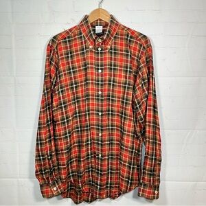 Moreno Martini DA Firenze Plaid Button Up Shirt Mens Size Large Made In Italy